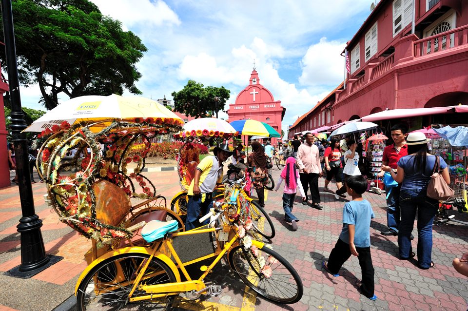 オランダ広場のトライショー